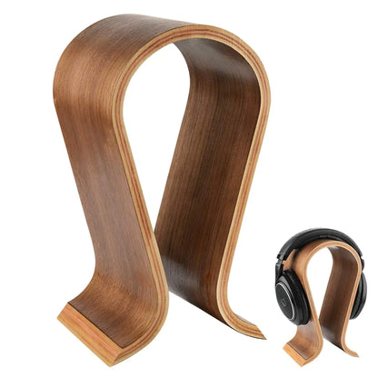 Walnut Omega Headphone Stand